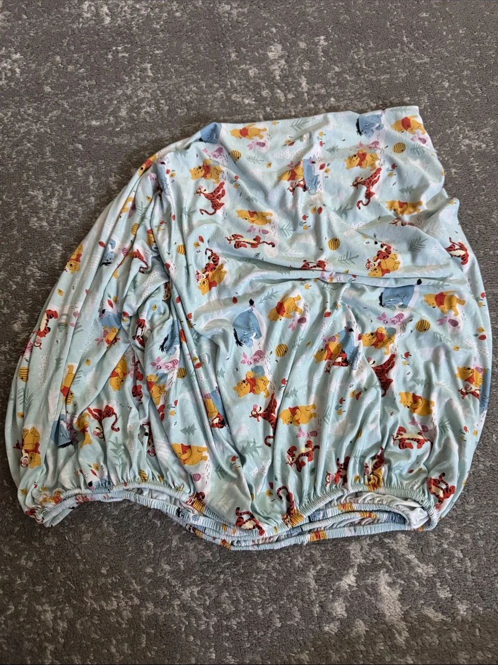 Little Sleepies Light Blue Winnie the Pooh Fitted Crib Sheet
